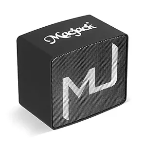 Macjack Wave 120 Portable Bluetooth Speaker with in Built Mic, 7 Hours of Playback Time, IPX5 Water Resistant, Crisp & Clear 3W Sound (Black)