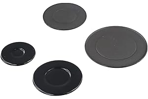 FUANA 4 Stück Herd Herd Gas Brenner Kappe Gasherd Brenner Flamme Kappe Deckel Kit 55 mm/75 mm/100 mm für Sabaf Zubehör (konkav)