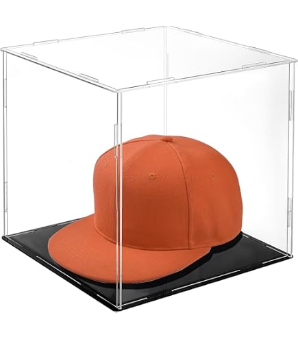 Clear Cap Protector KOLIPI Hat Display Case, Clear Acrylic Hat Box With ...