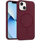 Coverzone İphone 13-14 ile Uyumlu Kadife İ&ccedil; Y&uuml;zeyli Premium Silikon Kılıf MagSafe ile Uyumlu Kablosuz Şarj Destekli Darbe Emi