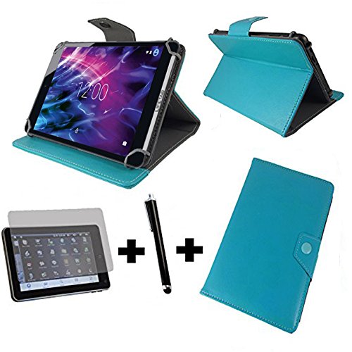 3er Set - ALDI Medion Lifetab P8502 MD 99814 / 20,32 cm / 8 " Tablet Pc Tasche + touch Stift + Schutzfolie - 8 Zoll Türkis 3 in 1