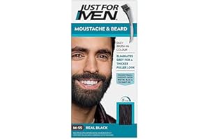 Just For Men Moustache & Barbe Teinture Barbe, M55 - Vrai Noir
