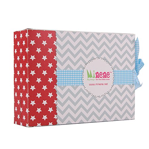 Minene 3 Piece Surprise Baby Unisex/Grey Gift Set 0-3M Body Suit Trousers Hat (Grey&White)