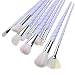 Make Up Brushes, Lover Bar 10pcs Unicorn Design Makeup Brush Set+Beauty Cosmetics Blender Sponge+Brush Cleaning-Luxe Face Powder Highlighter Cream Contour Liquid Foundation Eyeshadow Eyebrow Brush Kit (Colourful Hair)
