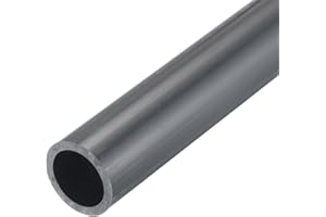 QUARKZMAN Tube Rond Rigide en PVC 17,6mm ID 22mm OD 350mm Longueur Gris Foncé pour Manchon de Câble de Conduite d'Eau
