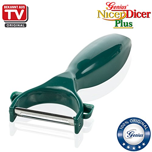 Genius Nicer Dicer Plus | Smaragd-Grün | 18 Teile | Alles-Schneider | Reiben | Hobeln | Würfeln | Schneid-Gerät | TV-NEU - 7