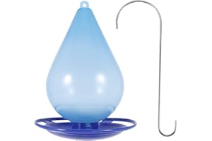 DROPFREE Mangiatoia per uccelli automatica a forma di goccia di abbeveratoio per uccelli facile da appendere dispenser per gancio