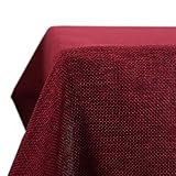 Deconovo Leinenoptik Tischdecke ist sehr geeignet für Garten und Balkon