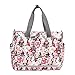 Bebamour Original Floral Designer Diaper Tote Bags Nappy Changing Bag (Red)