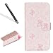 Produktbild Huawei Nova Hülle,Huawei Nova Hülle Case,Leeook Elegant Stylish Schön Cute Lovely Rosa Bär Schmetterling Muster Entwurf PU Lederhülle Flip Hülle im Bookstyle Cover Schale Slim Fit Soft Silikon Magnetverschluss Schutzhülle PU Leder Hülle Flip Wallet Case Kunstleder Tasche Cover mit Standfunktion und Kartenfächer Tasche Wallet Case für Huawei Nova + 1 x Schwarze Eingabestift-Pink Bear Butterfly