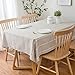 Produktbild NQING Leinen Tischdecke Mit Quasten Wasserdicht Ölbeständig Rechteckige Hochzeit Esstisch Abdeckung Tee Tischdecke B 135x160cm