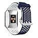Produktbild Fitbit Ionic Armband, FEITONG Silikon Uhrenarmband Perforiert Lüften Zubehör Sport Watch Straps für Fitbit Ionic (145-210mm, Dunkelblau)