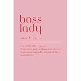Boss Lady Dictionary Definition A5 Lined Pink Notebook for Women: Funny notebook for women, notebook for work, entrepreneur g