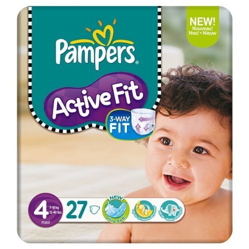 Pampers Active Fit Size 4 (7-18kg) Carry Pack 6 pack x 27 per pack