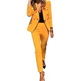 Americana Mujer Blazer Y Pantalones Dos Piezas Set Basic Elegantes Manga  Larga Slim Fit Chaqueta De Traje Primavera Otoño Moda Oficina Negocios  Conjunto Camisa Y Pantalones De Traje Ropa: Amazon.es: Ropa