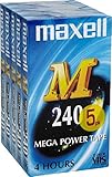 Videokassette VHS 240Min (5-Pack)//MAXELL