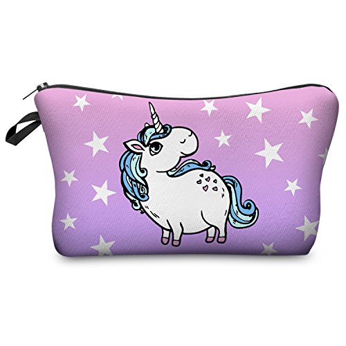 Make Up Bag Unicorn Einhorn Fantasy Sterne Schminke Kosmetiktasche Federmappe Mäppchen Tüte Beutel Kulturbeutel Make Up Bag Beutel Makeup Kosmetikbeutel Schminke Schminktasche Tasche Stiftemappe