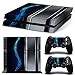 Produktbild 46 North Design Playstation 4 PS4 Folie Skin Sticker Konsole Blue Silver Metal aus Vinyl-Folie Aufkleber Und 2 x Controller folie