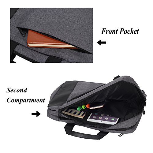 Veevan 3-in-1 Laptop Aktentasche Schultertasche Rucksack 15,6 Zoll - 4