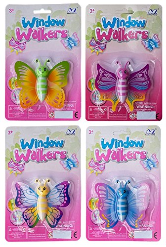 Preisvergleich Produktbild diverse 3 x Fensterwanderer Fensterkletterer Schmetterling 9 x 8 cm Windows Walker