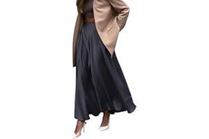 MGizo DtiSpectrum Falda Larga De Satén Elegante De Cintura Alta para Mujer con Cinturón Elástico, Maxifalda Sedosa Adecuada para Bodas, Cócteles, Negocios