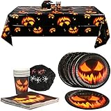 LIEFERUMFANG: 1x 100g Spinnennetz schwarz, 6x Spinnen, 6 Becher, 6 Teller, 12 Servietten, 1 Tischtuch // Füllmenge bis zum Becherrand: 230 ml // Unsere Empfehlung ist die Füllmenge von 200 ml // Material: Spinnennetz: Kunststoff (Stoff, watteähnlich) // Spinnennetz-Farbe: weiß // Maße Spinne: je 4 x 4 cm // Spinnen-Farbe: schwarz // Maße Tischtuch: 120 x180 cm