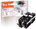 Produktbild Peach Doppelpack Tintenpatrone schwarz kompatibel zu HP No. 364, CB316EE
