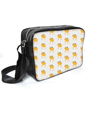 Snoogg Pixel Adventure Leder Unisex Messenger Bag für College Schule täglichen Gebrauch Tasche Material PU