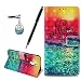 Produktbild idlehour Mate20 Lite Handyhülle, Flip Case für Huawei Mate20 Lite, PU Leder Schutzhülle Bookstyle Ständer Kartensätze Handytasche with Touchstift Stylus und Staubstecker, Meer