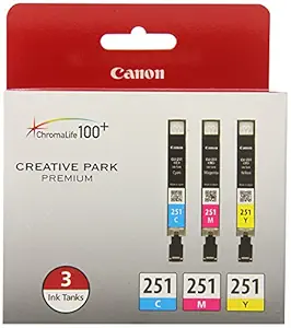 Canon CLI-251 Color C/M/Y Ink Cartridges (6514B009) 3/Pack