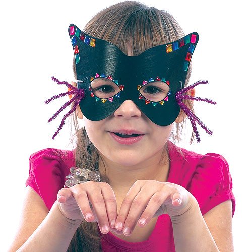 Pappmasken – Kindermasken zum Bemalen & Gestalten; Augenmasken für Kinder ideal zum Fasching & Karnival (12 Stück) - 2