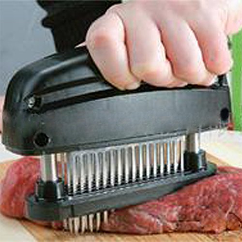 UBLISS Edelstahl Hamstring Messer Hammer Fleisch Schatz für lose Fleischklopfer Gerät 48 Blades (Black) - 2