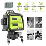 TANCEQI Cross Line Niveau LED au Sol pour Carrelage Pose, LED à Croix Vert Auto-nivellement Commutable Ligne Horizontale de 360 degrés, Longueur d'onde 635 NM (Utilisation en Intérieur)