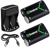 Smatree Akku fr Xbox One/Xbox One S/Xbox One X Wireless Kontroller, NI-MH Akku 2000mAH (2-Pack) + Dual-Channel-Ladegert - 