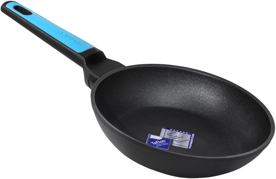 Cecotec Sartén Polka Platinum 20 Bucket Thunder. Diámetro 20 cm, Aluminio Forjado, Revestimiento Antiadherente Teflon Platinum Plus, Apta para Lavavajillas y Todo tipo de Cocinas, Libre PFOA