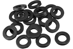 sourcing map 20 Stück Flache Gummi Unterlegscheiben M10 20mm AD 10mm ID 3mm Dicke