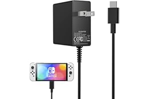 Cargador Deummiu USB tipo C 1,8 m para Nintendo Switch/Lite/OLED, compatible con Switch Pro y PS5, funciona como el cargador oficial Nintendo Switch