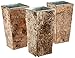 Produktbild CYS Zink Topf mit Natural Birch Holz Wrap Zink quadratisch Vase (3 PCS)