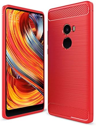 OFU® For Xiaomi Mi Mix 2 Case, [Soft Flexible] TPU Gel Protective Cover Anti-Scratch Ultra Thin case-red
