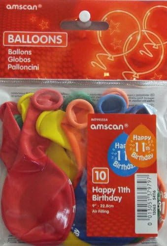 Age 11 Birthday Balloons boy or Girl {AMSCAN }