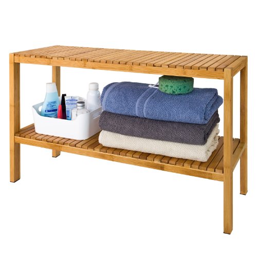 SoBuy Estantería para baño de bambú, Estanteria para nichos, Estantería para zapatos, FSR14-L-N. ES