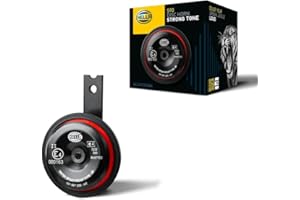 HELLA 3AL 922 000-961 Clacson, S90, 12V, 113dB(A), Gamma frequenze 415Hz, Tono elevato, colore alloggiamento/sede rosso/nero, Attacco piatto ad innesto