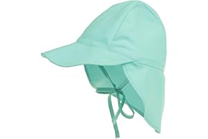 LACOFIA Sombrero de Playa de protección Solar para bebé Gorro de Verano de Solapa Ajustable Super Suave para niños