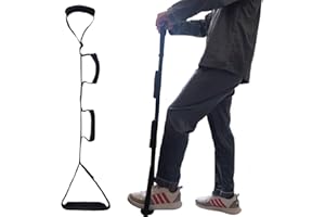 FAKEFACE Verstellbar Beinlifter mit gepolsterten Handgriff Multi-Loop Beinhebergurt, für sicheres Bewegen beim Verlassen von Bett, Sofa, Auto Rollstuhl, Hüft- und Knieoperationen Hilfsmittel für Männer Frauen