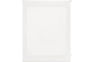 DECORBLIND | Estor Enrollable translúcido Liso, Medida: 100x175 Ancho x Largo, Tela Liso: 97x170 – Estor translúcido Color Blanco Roto fácil instalación a Pared o Techo