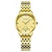 Produktbild Longbo Luxus Damen Gold Edelstahl Band Analog Quarz Business Watch Vintage Paar Kleid Watch Strass Fake Chrono Eye Gold Zifferblatt Armbanduhr für Lady