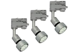 ‎CLE CARDAN LIGHT EUROPE 3x CLE PURI LED GU10 alugrau 3 Ph. Stromschienstrahler f. Erco Staff Lival Eutrac Global Schiene max. 50W