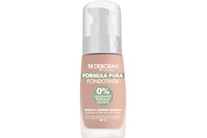 Deborah Fondotinta Formula Pura N.2.1 Vanilla Senza Parabeni, Tenuta e Comfort Estremi con Filtro Anti Inquinamento, SPF15-30 ml