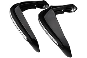 HUIOP Paramanos de Moto,2 Protectores de Manos universales para Motocicleta con luz LED, Protector de Manillar para Motocicleta