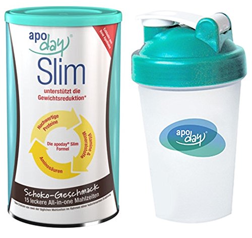 Preisvergleich Produktbild APODAY Schoko Slim Pulver Dose 450g + Shaker gratis